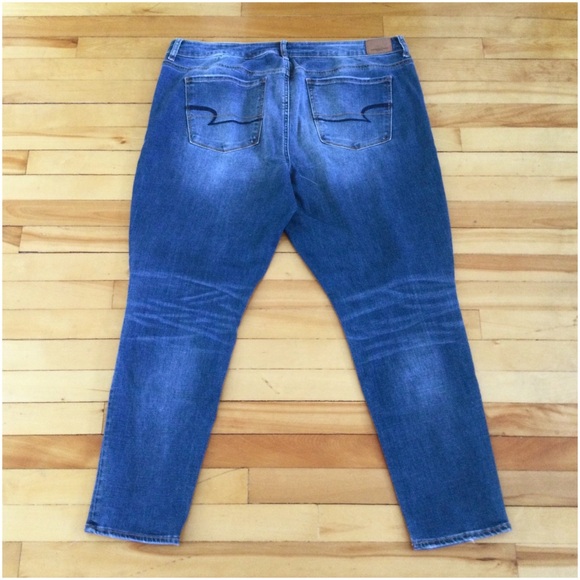 2/$40 AMERICAN EAGLE High-Rise Jegging Super Stretch X Plus Sz 20 Med Wash Jeans - Picture 7 of 14